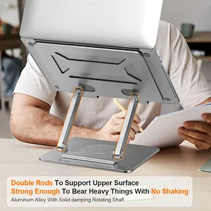 360 degree rotating thickened metal aluminium adjustable foldable laptop stand